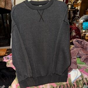 Divided Charcoal Crewneck Sweater